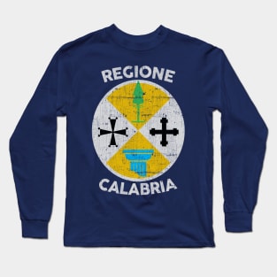 Regione Calabria / Vintage Style Italiano Design Long Sleeve T-Shirt